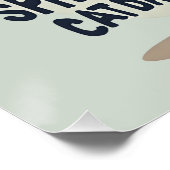 Funny Sphynx Cat Dad Cartoon Art Poster (Ecke)