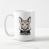Funny Sphynx Cat Dad Vector Art Kaffeetasse (Links)