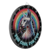 Funny Sphynx Cat Dartboard Games Dartscheibe (Vorderseite Links)