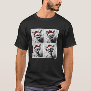 Funny Sphynx Cat in Weihnachtsmannmütze Weihnachts T-Shirt