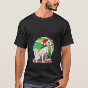Funny Sphynx Cat Weihnachtsbaum Decke / Neck T-Shirt