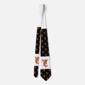 Funny Spicy Chili auf Feuermuster Krawatte (Rückseite)
