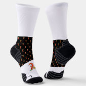 Funny Spicy Chili auf Feuermuster Socken (Gewinkelt)