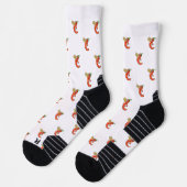 Funny Spicy Chili auf Feuermuster Socken (Links)