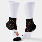 Funny Spicy Chili auf Feuermuster Socken (Gewinkelt)