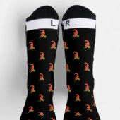 Funny Spicy Chili auf Feuermuster Socken (Oben)