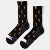 Funny Spicy Chili auf Feuermuster Socken (Links)