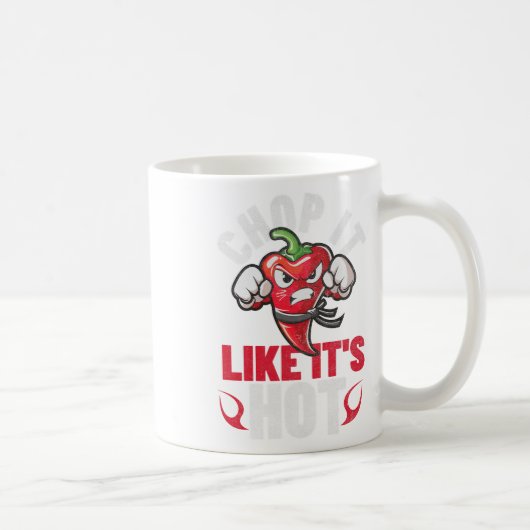 Funny Spicy Chili Karate Design Chile Pepper Spaß Kaffeetasse (Rechts)