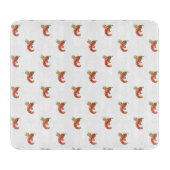 Funny Spicy Chili on Fire Schneidebrett (Vorderseite)