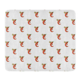 Funny Spicy Chili on Fire Schneidebrett