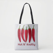 Funny Spicy Red Crochet Jalapeno Kniting Pub Tasche (Vorderseite)