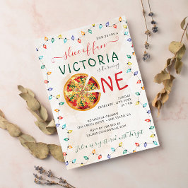 Funny Spicy Slice Pizza GRILLEN Foto Erstgeburt Einladung