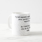 Funny Spider Joke Kaffeetasse (Vorderseite Links)