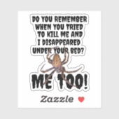 Funny Spider Revenge Halloween Aufkleber (Blatt)