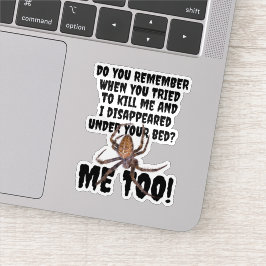 Funny Spider Revenge Halloween Aufkleber