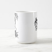 Funny Spider Says Visit My Website Cartoon Kaffeetasse (Mittel)