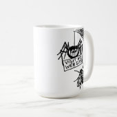 Funny Spider Says Visit My Website Cartoon Kaffeetasse (VorderseiteRechts)