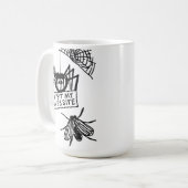 Funny Spider Says Visit My Website Cartoon Kaffeetasse (Vorderseite Links)