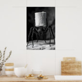 Funny Spider Toilet Paper Roll Bathroom Art Print Poster (Küche)