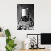 Funny Spider Toilet Paper Roll Bathroom Art Print Poster (Heimbüro)