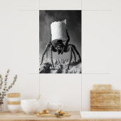 Funny Spider Toilet Paper Roll Bathroom Art Print Poster (Küche)