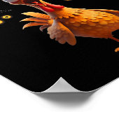 Funny Spider Web Chicken F-caw-f Poster (Ecke)
