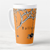 Funny Spiders Cartoon HALLOWEEN Kust. Latte Tasse (Linke Ecke)