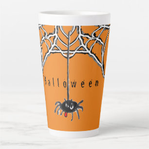 Funny Spiders Cartoon HALLOWEEN Kust. Latte Tasse