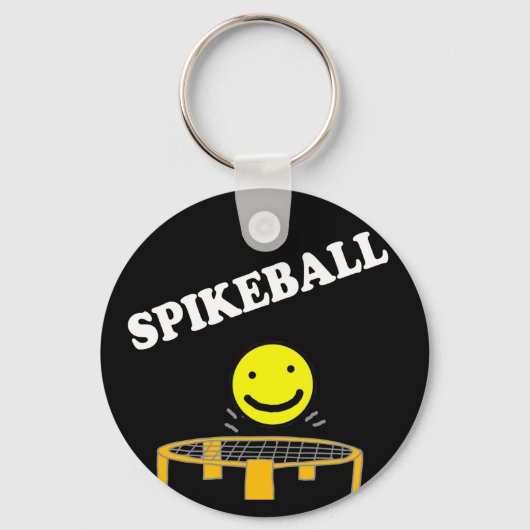 Funny Spikeball Net mit Smile Face Art Schlüsselanhänger (Vorderseite)