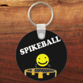Funny Spikeball Net mit Smile Face Art Schlüsselanhänger (Vorderseite)