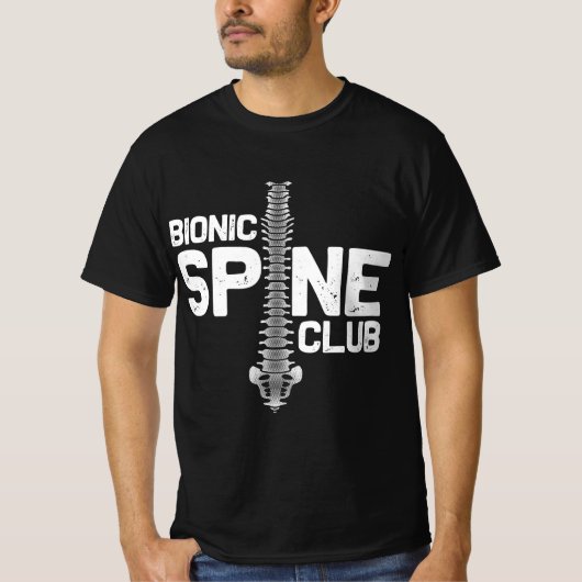 Funny Spine Surgery Gift For Men Women Bionic Spin T-Shirt (Vorderseite)