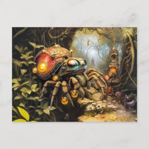 Funny Spione mit Snail Muschel Body in Fantasy Fan Postkarte