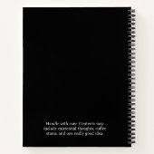 Funny Spiral Notebook für Schüler Notizblock (Rückseite)