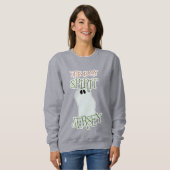 Funny Spirit Jersey Halloween Design Sweatshirt (Vorne ganz)