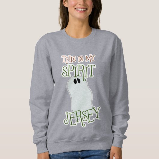 Funny Spirit Jersey Halloween Design Sweatshirt (Vorderseite)