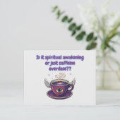 Funny spiritual awakening postkarte (Stehend Vorderseite)