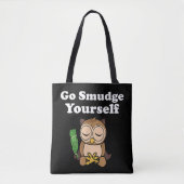 Funny Spiritual Go Smudge Sie selbst Owl Meditiere Tasche (Vorderseite)