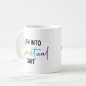 Funny spirituelle Chakra Farben Kaffeetasse (Vorderseite Links)