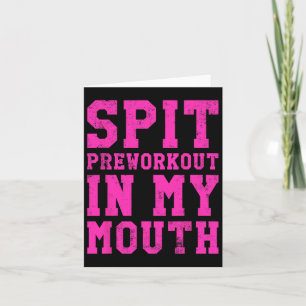 Funny Spit Pretraining in meiner Mundgymnastik Karte