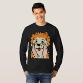 Funny Spitz Chubby Cheeks T-Shirt (Vorne ganz)