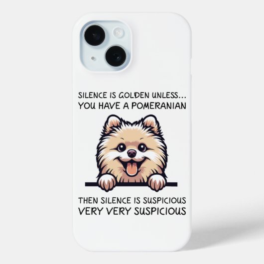 Funny Spitz Dog Case-Mate iPhone Hülle (Rückseite)