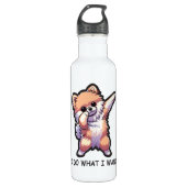 Funny Spitz Dog Edelstahlflasche (Vorderseite)