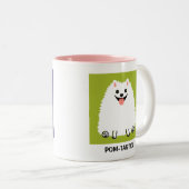Funny Spitz Gefühl Fluffy Pom tastic Custom Zweifarbige Tasse (VorderseiteRechts)