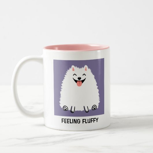 Funny Spitz Gefühl Fluffy Pom tastic Custom Zweifarbige Tasse (Links)