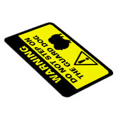 Funny Spitz Guard Hund Warnzeichen Magnet (Rechte Seite)