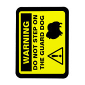 Funny Spitz Guard Hund Warnzeichen Magnet (Vertikal)