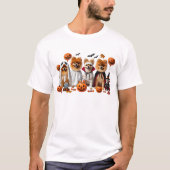Funny Spitz Halloween Hund Lover T-Shirt (Vorderseite)