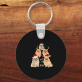 Funny Spitz Weihnachtsbaumdekor Ornament Cos Schlüsselanhänger (Vorderseite)