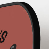 Funny Splatter Squish Black Goo Custom Name Photo Pickleball Schläger (Linke Seite)