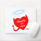Funny Split Personality Naughty Nice Cartoon Herzl Mousepad (Mit Mouse)
